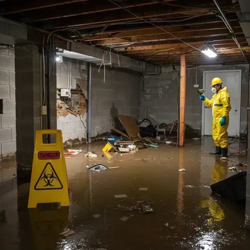 Flooded Basement Electrical Hazard in Glenshaw, PA Property